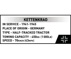 Cobi Žaislinis modelis Kettenkrad / Sd.Kfz. 2, 239 blokai, 1:28