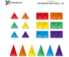 „Connetix“ – vaivorykštės mini rinkinys, 24 vnt. – (CT-R-00024-MI)