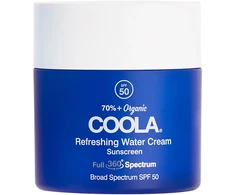 Lengvas vandens kremas, kuris drėkina odą ir apsaugo nuo saulės Coola Refreshing Vanduo Kreminis Organic Face Sunscreen Spf50 44ml