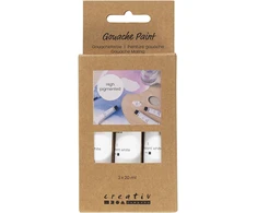„Creativ Company“ – guašo dažai – balti – 3 x 20 ml (35640)