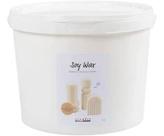 „Creativ Company“ – sojų vaškas, kreminės spalvos, laisvai stovinčioms žvakėms, 5kg / 1 pakuotė (73479)