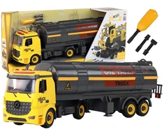 Lean Toys Sunkvežimis vaikams su garsu ir šviesa DIY, geltonas
