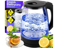 Maestro Virdulys, Elektrinis stiklinis virdulys su LED apšvietimu, 1,7 l, temperatūros reguliavimas, 2200 W - or1296