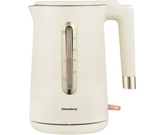 Virdulys, Elektrinis virdulys, 1,7 l, kreminės spalvos 304 plienas, klausberg KB-9004