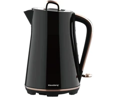 Czajnik, Virdulys, Elektrinis virdulys, nerūdijančio plieno, juodas, 1,7 l, 1850–2200 W, klausberg, KB-9015