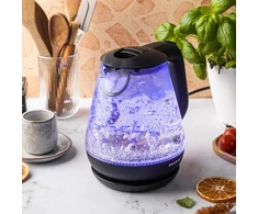 Virdulys, Elektrinis virdulys, stiklinis, 1,2 l, LED, Klausberg kb-9003