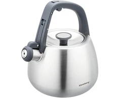 Virdulys, Nerūdijančio plieno virdulys su švilpuku, šlifuoto sidabro spalvos, talpa 2,5 l, Klausberg, kb-7773