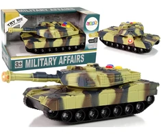 Lean Toys Žaislinis tankas Brown Moro 1:32 su garsais ir šviesomis