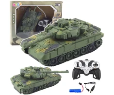 Lean Toys Nuotoliniu būdu valdomas tankas T90 1:18