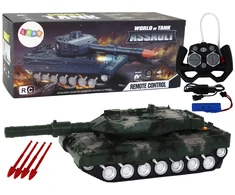 Nuotoliniu būdu valdomas tankas Lean toys, žalias