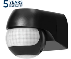 Czujnik Judesio jutiklis 180° IP44, 800W, maks. 15m, mini, juodas