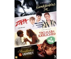 Danijos jaunimo klasika (4 DVD dėžutė). Rinkinyje yra: Zappa, „Žinių medis“, „Gražuolė ir pabaisa“ bei „Tikėjimas, viltis ir meilė“.