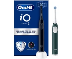 Dantų šepetėlis Oral-B iO 2 DUO elektriniai dantų šepetėliai – nakties juoda ir miško žalia – E