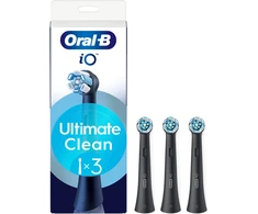 Dantų šepetėlis „Oral B iO“ serijos „Ultimate Clean“ keičiamos dantų šepetėlio galvutės – juodos – 3 vnt.