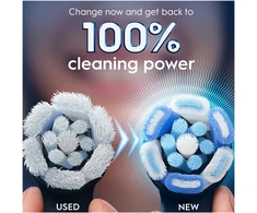 Dantų šepetėlis „Oral B iO“ serijos „Ultimate Clean Juodas“ keičiamos dantų šepetėlio galvutės – juodos – 8 vnt.
