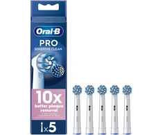 Dantų šepetėlis „Oral B Pro Jautrus Clean“ dantų šepetėlio galvutės – baltos – 5 vnt.