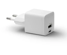 dbramante1928 - Įkrovimas - Sieninis įkroviklis GaN - USB-C+USB-A 25W+18W EU - Baltas
