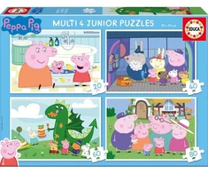 Dėlionė Educa - 20-40-60-80 vnt., Peppa Pig Multi 4 (80-20329)