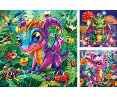 RAVENSBURGER Dėlionė dėlionė Mažieji sodo drakonai, 3x49 det., 12004301 0