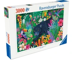 Dėlionė Ravensburger - Pantera gėlėtose džiunglėse 3000p (12001748)