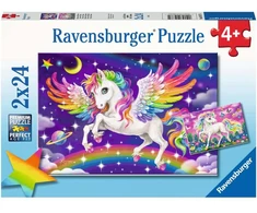 Dėlionė Ravensburger - Vienaragis ir Pegasas 2x24p - (10105677)