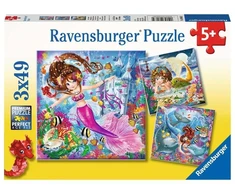Dėlionė Ravensburger - Žavingos undinės 3x49p - 08063
