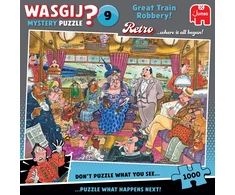 Dėlionė Wasgij - Retro paslaptis - #9 Didysis traukinio apiplėšimas! (1000 detalių) (1110100504)