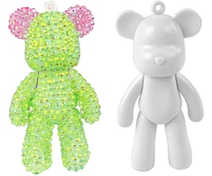Diamond Deimantinė tapyba, deimantinis siuvinėjimas, „pasidaryk pats“ rinkinys, raktų pakabukas, meškiuko raktų pakabukas, 6,5 cm
