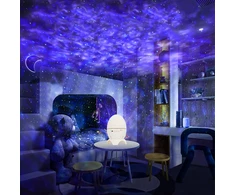 Dinozauro kiaušinio žvaigždės projektorius su galaktikos garsiakalbiu, USB LED naktine lempute