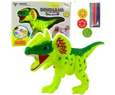Lean Toys Dinozaurų projektorius su markeriais ir trafaretais