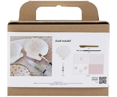 Creativ Diy Kit „Pasidaryk pats“ rinkinys - Mini rankdarbių rinkinys dekupažui, midijų kriauklės, švelni rožė, 1 pakuotė - (977788)