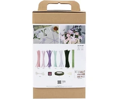 Diy Kit „Pasidaryk pats“ rinkinys – rankdarbių rinkinys vamzdžių valikliui Gėlės, gėlės, pastelinės spalvos, 1 pakuotė (977761)