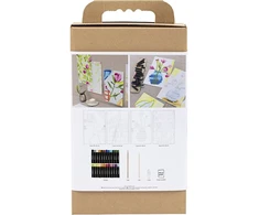 DIY Kit - Rankdarbių rinkinys aliejinėms pastelės, gėlės, įvairios spalvos (9772631)