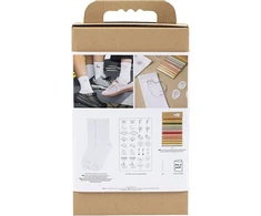 DIY Kit - Rankdarbių rinkinys siuvinėjimui, kojinės, baltos, 1 pakuotė (9772641)