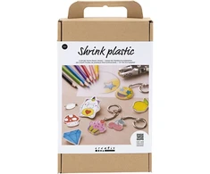 Kūrybinis rinkinys iš susitraukiančio plastiko – segės ir raktų pakabukai | Creativ