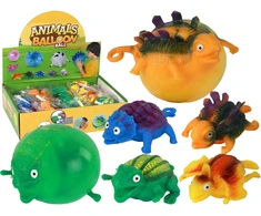 Lean Toys Pripučiamas Dinozaurų Formos Balionų Rinkinys su Antgaliu