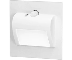 Orno DRACO LED NEW 1.5W, įleidžiamas laiptų šviestuvas, 12VDC, 30lm, 3000K, baltas, judesio ir prieblandos jutiklis