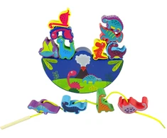 Medinis žaidimas berniukams Lean Toys Dinozaurai