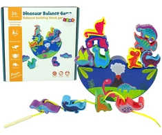 Medinis žaidimas berniukams Lean Toys Dinozaurai