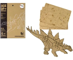 Medinė 3D dinozauro dėlionė Lean Toys, 41 detalė