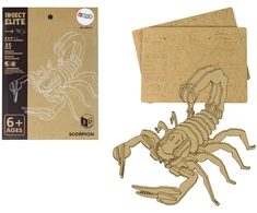 Medinė 3D dėlionė Lean Toys Skorpionas