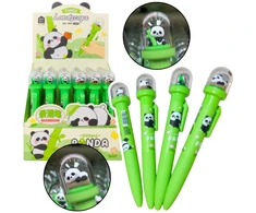 Lean Gelinis rašiklis su panda kupole, mėlynas rašalas, 0.5 mm