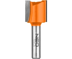 Dviejų griovelių galinis freza, TCT, 20 x 19 mm, 8 mm kotas