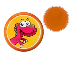 Lean Toys Oranžinė skraidanti lėkštė su dinozauru 20 cm