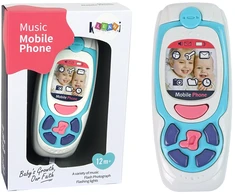 Dziecięcy Vaikiškas mokomasis muzikinis telefonas mėlynas