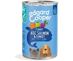 Edgard Cooper - ASC lašišos ir kalakutienos suaugusių šunų šlapias ėdalas - 400g - (540700964332)