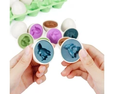 Lean Toys Dinozaurų kiaušinių rinkinys, 12 dalių