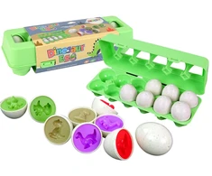 Lean Toys Dinozaurų kiaušinių rinkinys, 12 dalių
