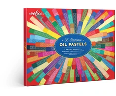 Eeboo - aliejinės pastelės 36 vnt. - Vaivorykštė (EPAS181)