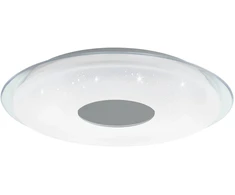 „Eglo Totari-Z“ išmanusis lubinis šviestuvas Ø56 – chromo ir baltos spalvos su krištolo efektu – „Zigbee“ ir „Bluetooth“
